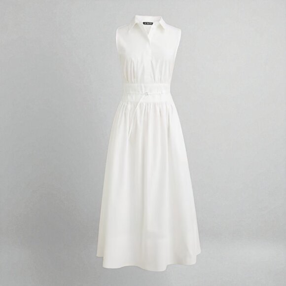 J. Crew Fitted-waist shirtdress in cotton poplin Size 0 - Picture 3 of 9